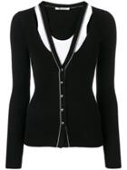 T By Alexander Wang Layered Fitted Cardigan - Black