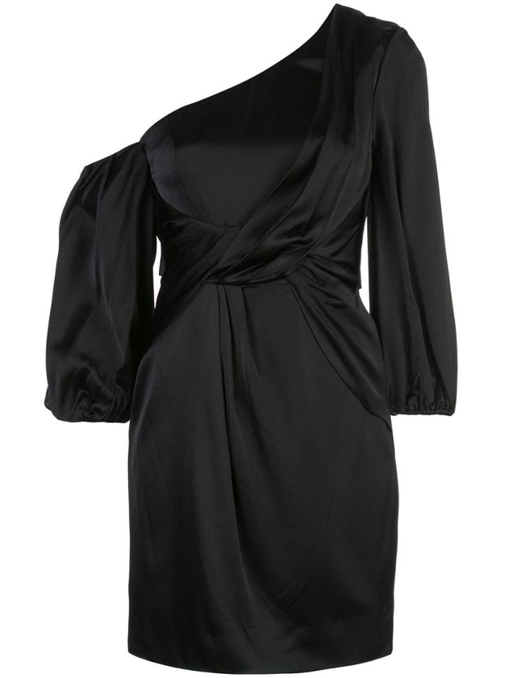 Amur One Shoulder Mini Dress - Black