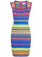 Milly Graphic Bodycon Dress - Blue