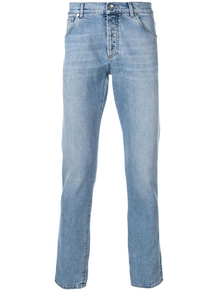 Brunello Cucinelli Skinny Low Rise Jeans - Blue
