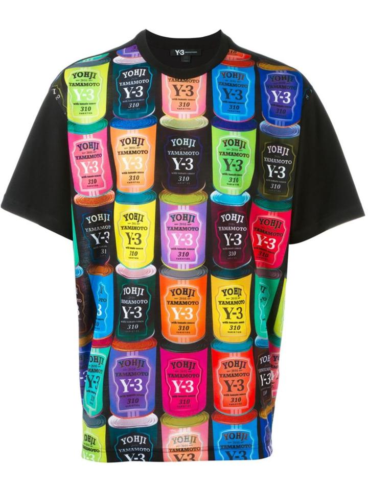 Y-3 'can' T-shirt, Men's, Size: Medium, Black, Cotton/polyester