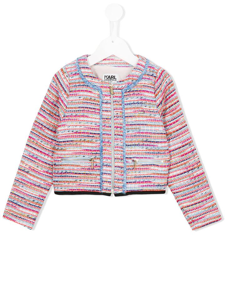 Karl Lagerfeld Kids Bouclé Knit Jacket, Girl's, Size: 10 Yrs