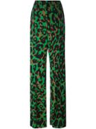 Versace Camoupard Palazzo Trousers, Women's, Size: 38, Black, Viscose/rayon/spandex/elastane