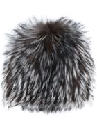 Agnona Textured Furry Beanie - Grey