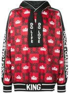 Dolce & Gabbana King Print Hoodie - Red