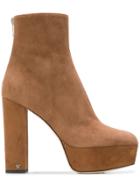 Sergio Rossi Platform Ankle Boots - Brown