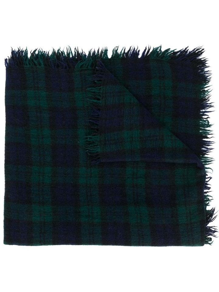 Alex Mill Two Tone Tartan Scarf - Green
