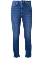 Scanlan Theodore High Waist Cropped Jeans, Women's, Size: 28, Blue, Cotton