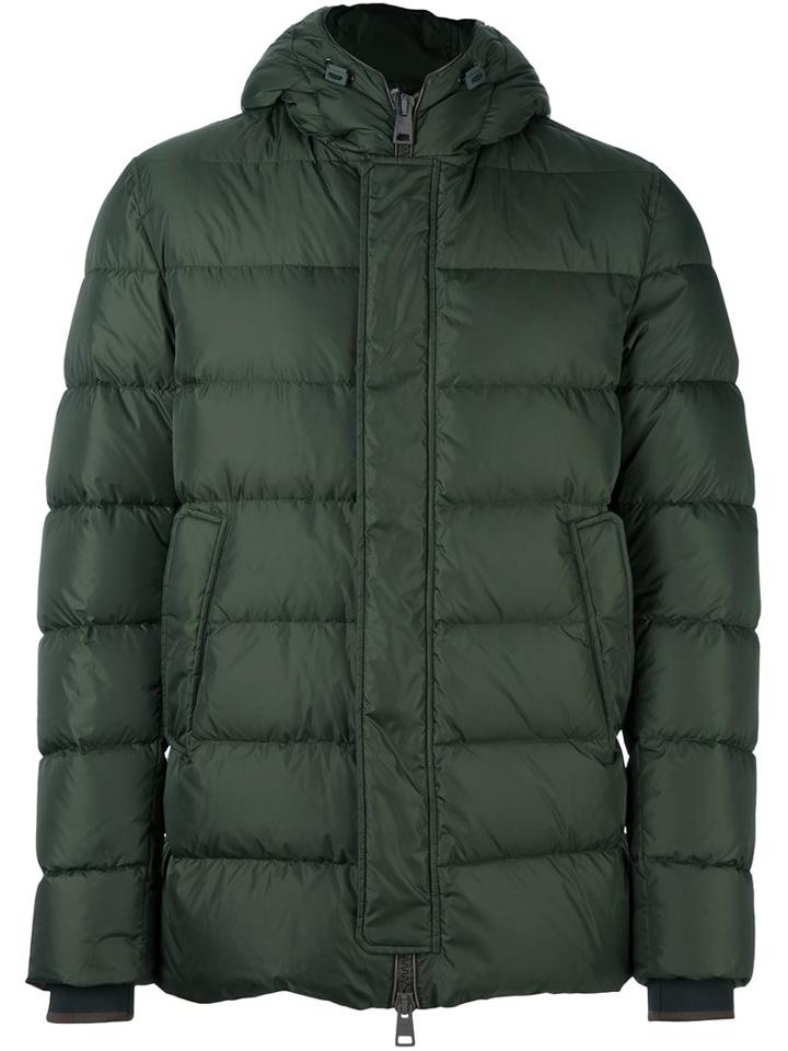 Herno Padded Coat, Men's, Size: 48, Green, Polyamide/feather Down