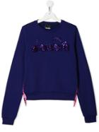 Diadora Junior Sequin Logo Sweatshirt - Purple