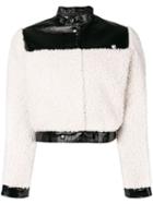 Courrèges Faux-shearling Cropped Jacket - White