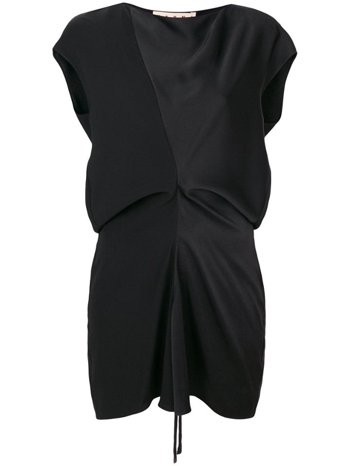 Marni Draped Peplum Blouse - Black