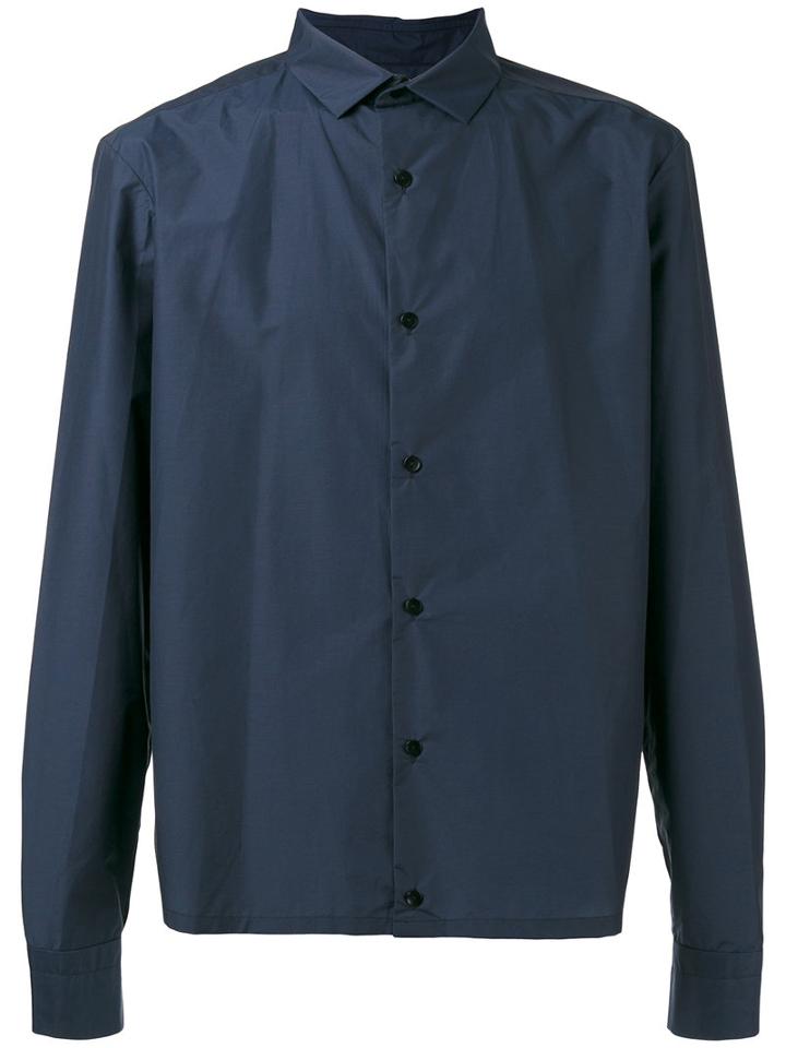 Kolor - Cropped Shirt - Men - Cotton/nylon - 3, Blue, Cotton/nylon