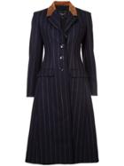 Derek Lam Tailored Coat With Leather Detail - Blue