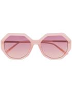 Calvin Klein Oversized Frame Sunglasses - Pink
