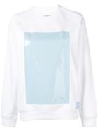 Calvin Klein Jeans Vinyl-panelled Sweatshirt - White