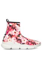 Msgm Floral Print Sneakers - Pink