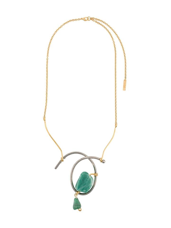 Marni Stone Pendant Necklace - Gold