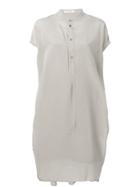 Knott Mandarin Collar Dress - Brown