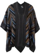 Just Cavalli Knitted Poncho, Women's, Black, Polyamide/polyester/wool