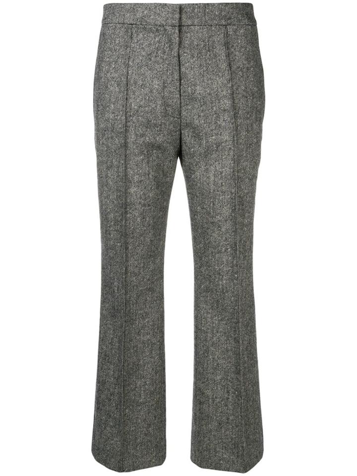 Rochas High-waist Cropped Trousers - Grey