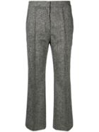 Rochas High-waist Cropped Trousers - Grey