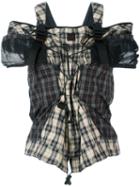 Maison Margiela - Fitted Plaid Blouse - Women - Cotton/polyamide/polyester - 42, Nude/neutrals, Cotton/polyamide/polyester