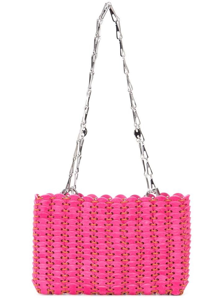 Paco Rabanne 'iconic' Shoulder Bag, Women's, Pink/purple, Suede
