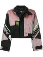 Misbhv Cropped Racing Style Bomber Jacket - Black