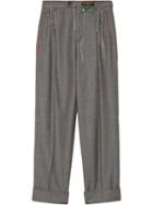 Gucci Wool Pant With Stitching - Grey