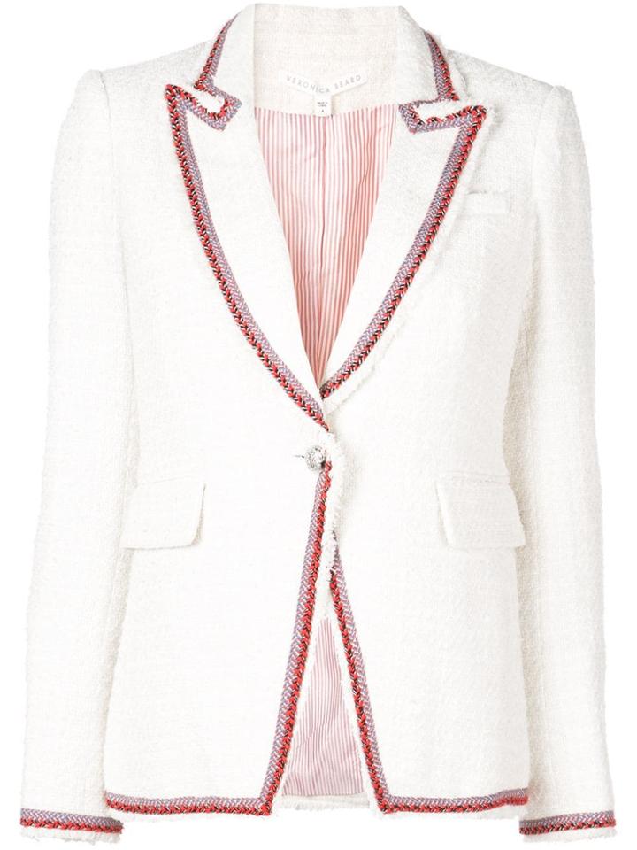 Veronica Beard Pattered Trim Blazer - Neutrals