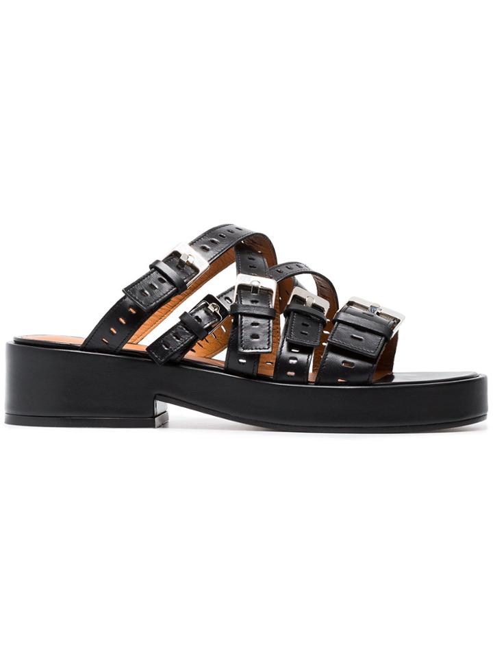 Robert Clergerie Black Fantom 40 Leather Sandals