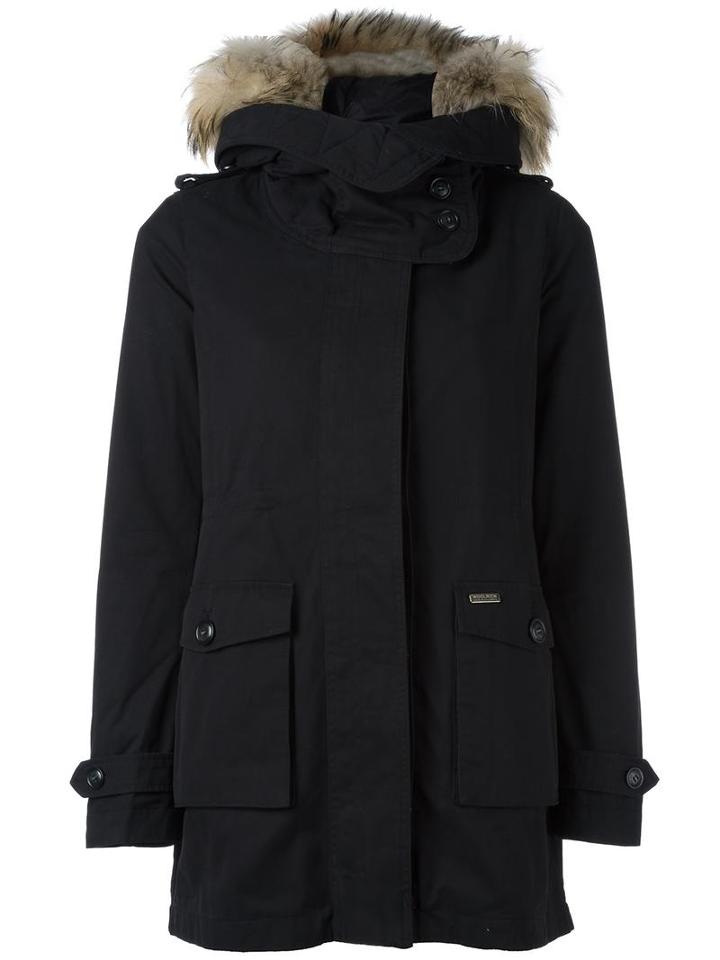 Woolrich 'scarlett' Eskimo Jacket, Women's, Size: Small, Black, Cotton/feather Down/polyamide/racoon Fur