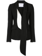 Prabal Gurung Asymmetric Lapel Blazer - Black