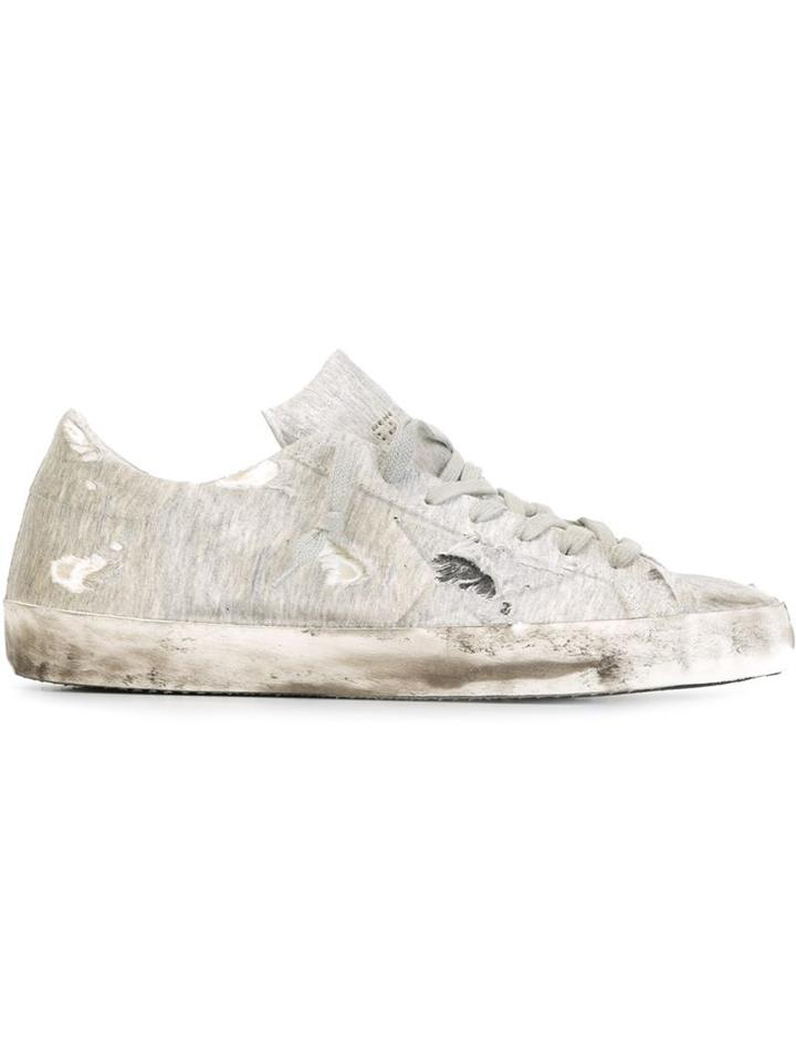 Golden Goose Deluxe Brand Super Star Sneakers, Men's, Size: 41, Grey, Leather/rubber