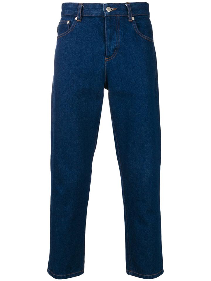 Ami Alexandre Mattiussi 5 Pockets Cropped Jeans - Blue