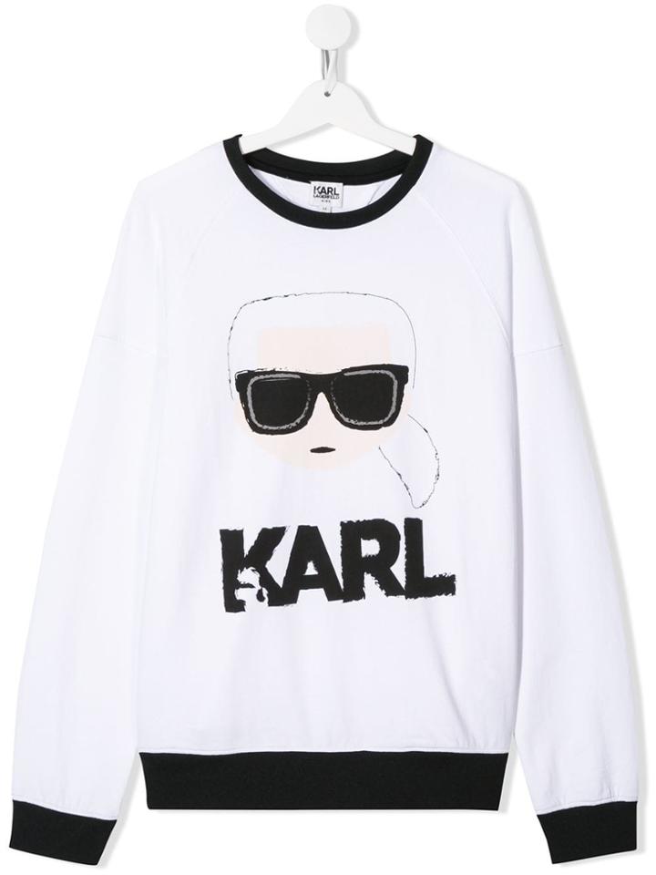 Karl Lagerfeld Kids Teen Karl Print Sweatshirt - White