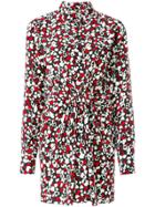 Saint Laurent Gathered Waist Shirt Dress - Black