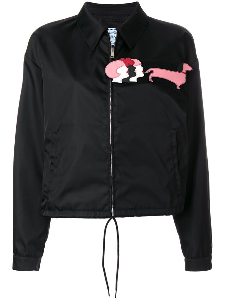 Prada Sheen Bomber Jacket - Black