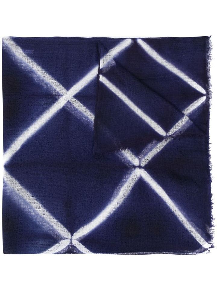 Suzusan Geometric Pattern Scarf - Blue