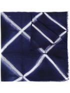 Suzusan Geometric Pattern Scarf - Blue