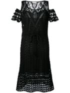 See By Chloé - Layered Cold Shoulder Dress - Women - Cotton - M, Black, Cotton