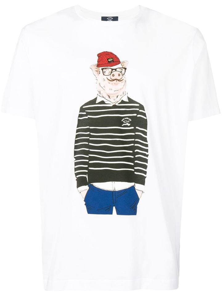 Paul & Shark Graphic Print T-shirt - White