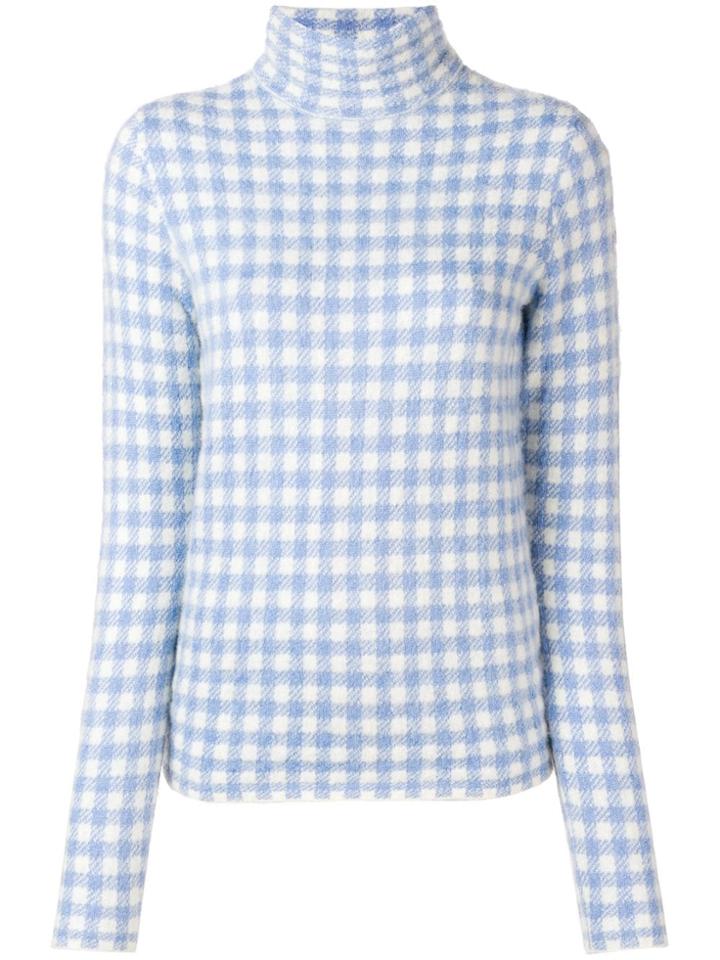 Moncler Grenoble Gingham Check Sweater - Blue