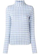 Moncler Grenoble Gingham Check Sweater - Blue