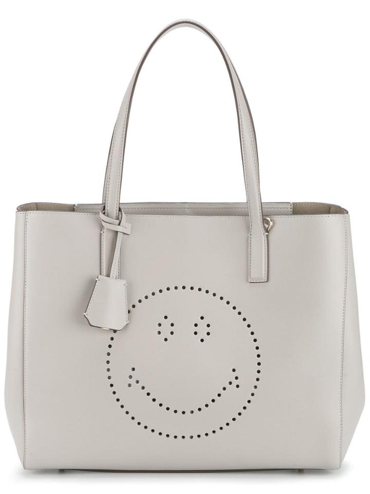 Anya Hindmarch Smiley Face Tote Bag - Grey
