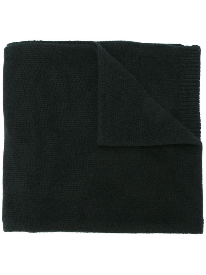 Moncler Logo Plaque Scarf - Black