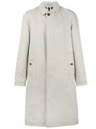 Burberry Long Gabardine Car Coat - Neutrals