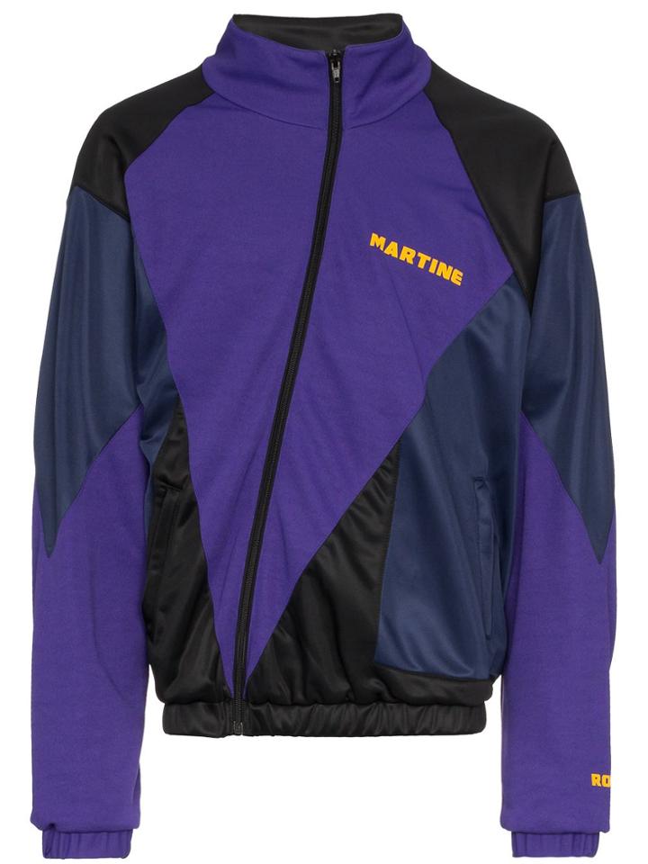 Martine Rose Asymmetric Long Sleeve Logo Zip Sweater - Multicolour