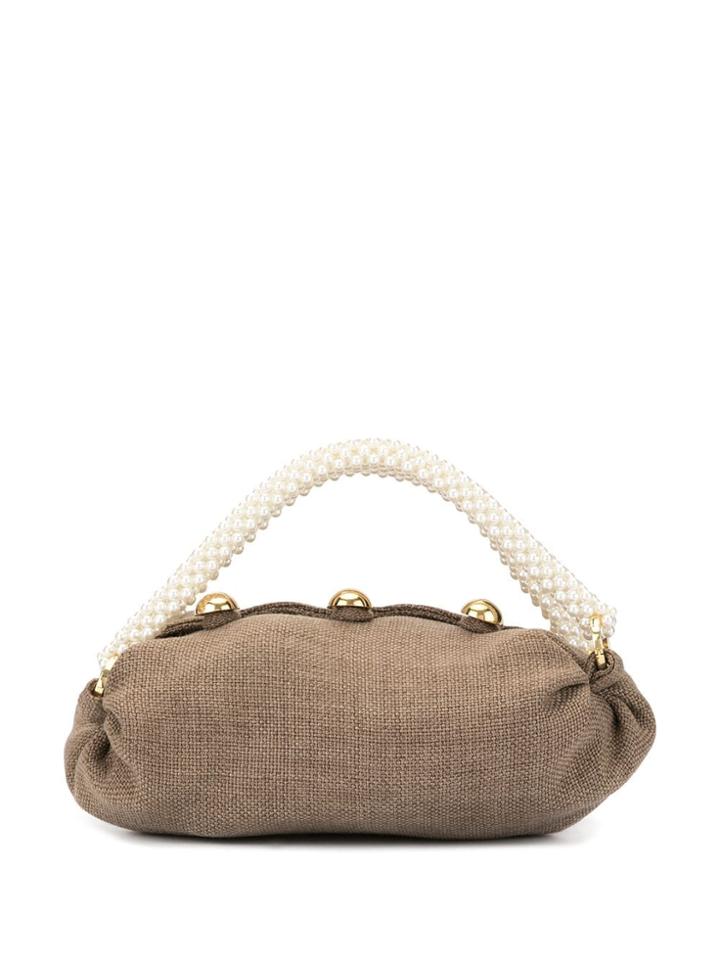 0711 Nino Pearl-handle Micro Mini Bag - Brown